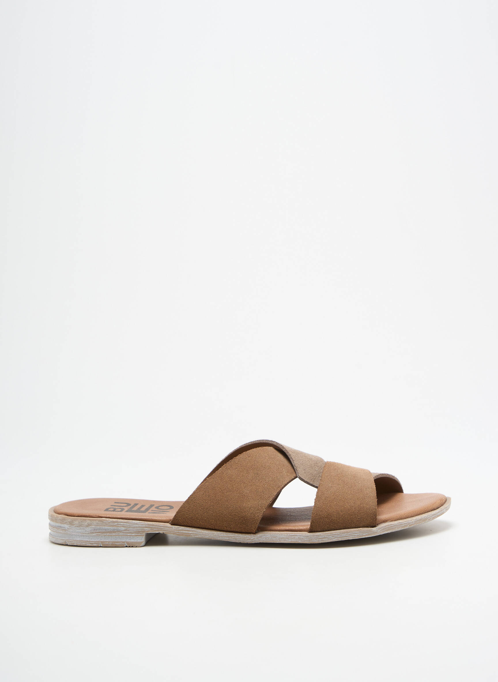 Mule/sabotai chiquet plokščias kulnas iki 3 cm rudas BUENO moteris
