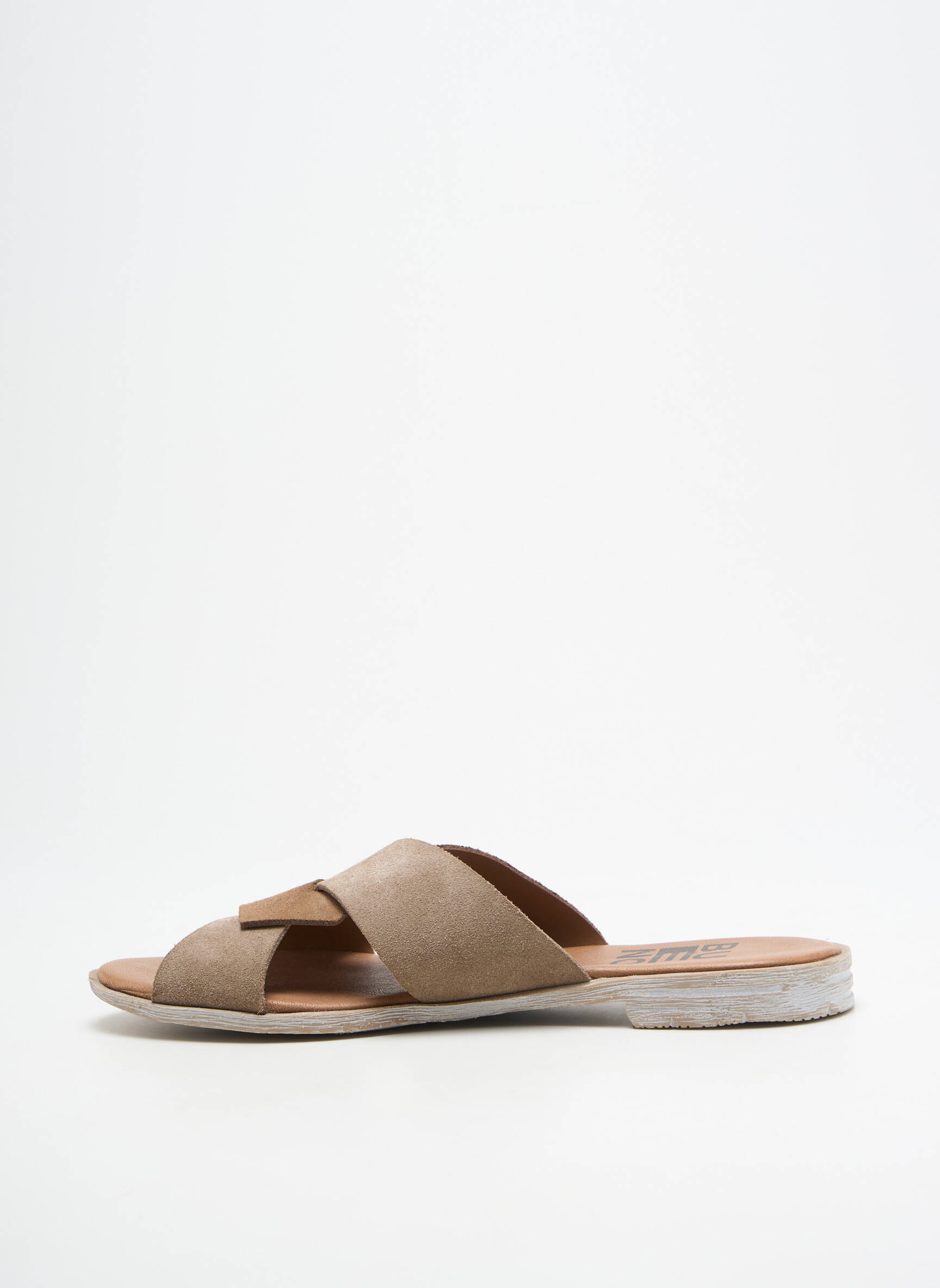 Mule/sabotai chiquet plokščias kulnas iki 3 cm rudas BUENO moteris