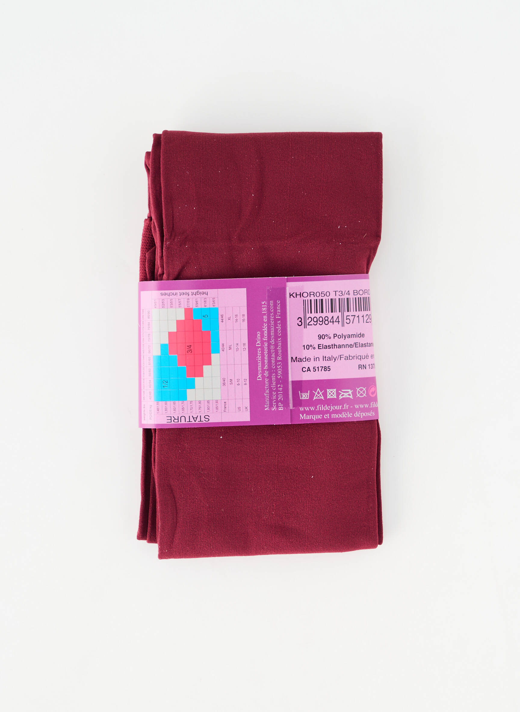 Kojinės tamprumas violetinis FIL DE JOUR moteris