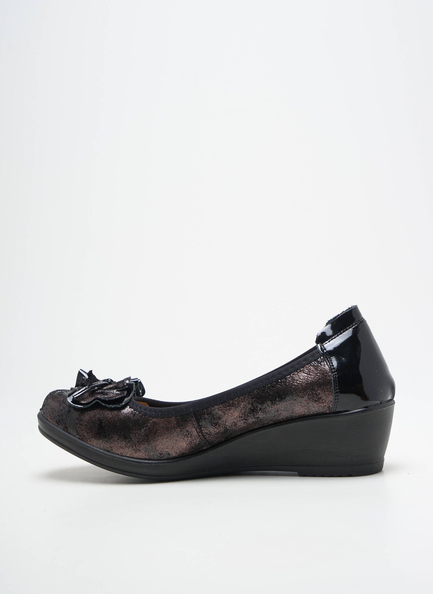 Balerinos lygus medžiaga kulnas nuo 4 iki 6 cm juodas INFINI moteris