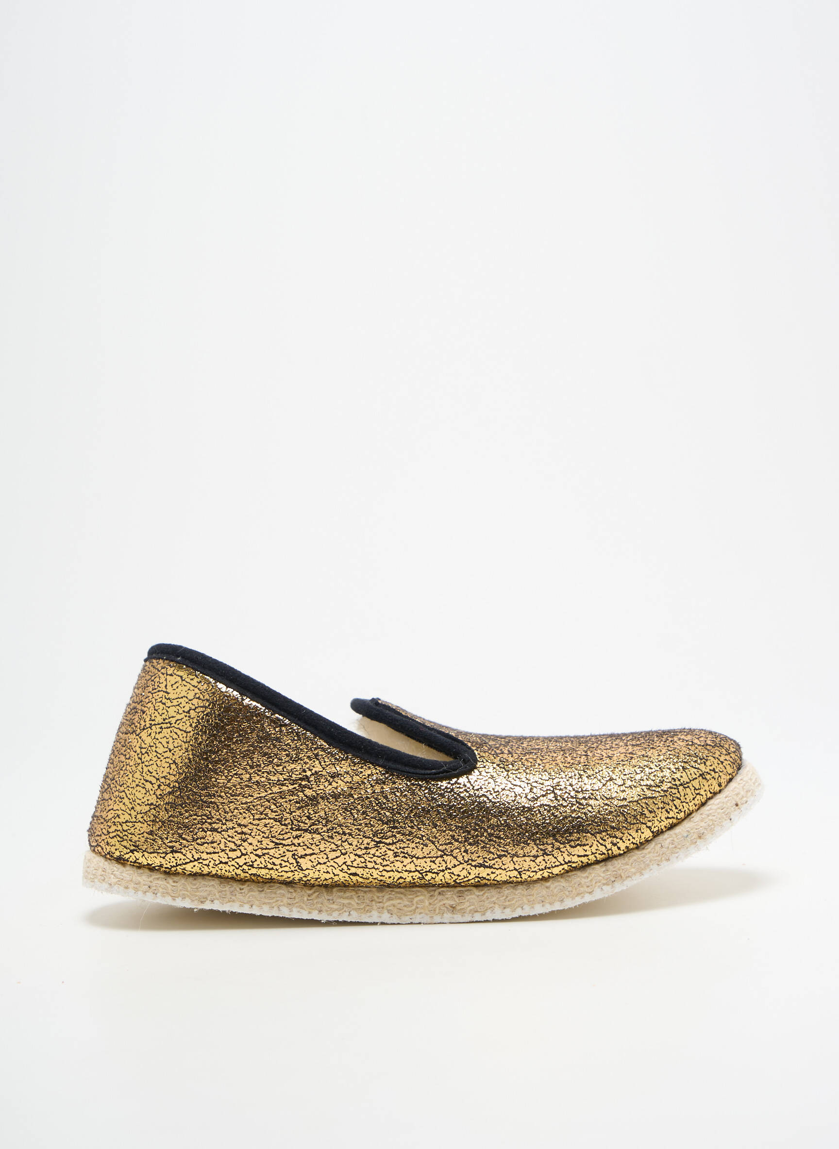 Bateliai/pantofliai satino audinys plokščias kulnas iki 3 cm auksas L'ATELIER CHARENTAISES moteris