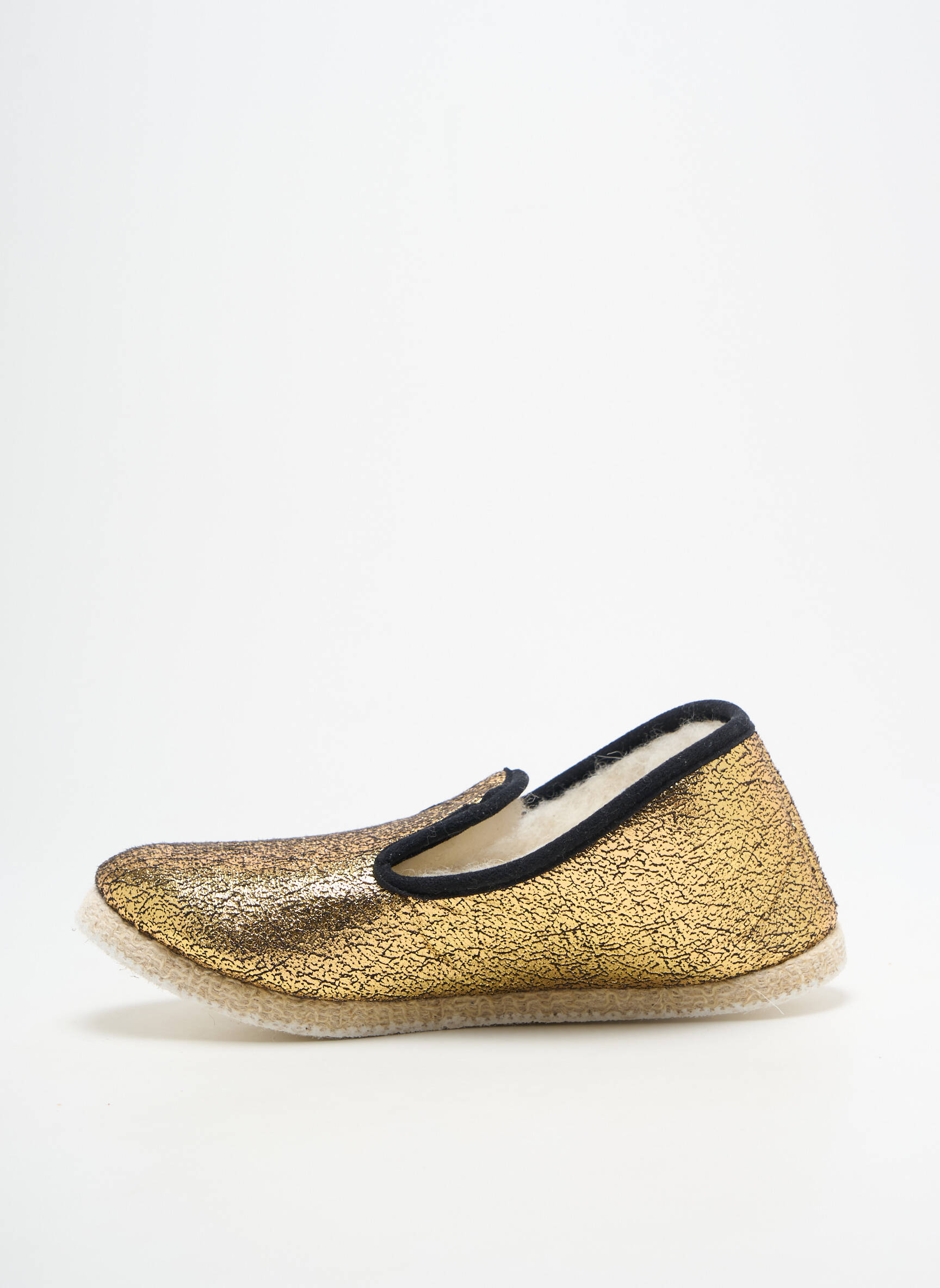 Bateliai/pantofliai satino audinys plokščias kulnas iki 3 cm auksas L'ATELIER CHARENTAISES moteris