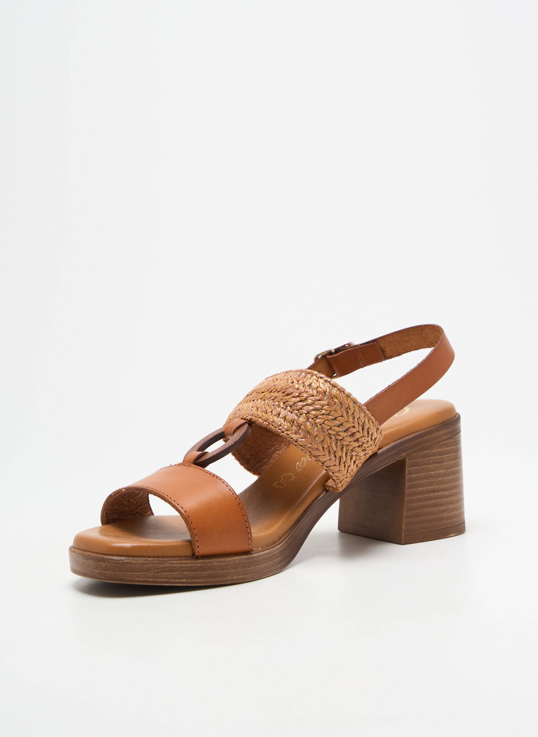 Sandalai/nu pėdos satino audinys kulnas nuo 4 iki 6 cm rudas CARLA TORTOSA moteris
