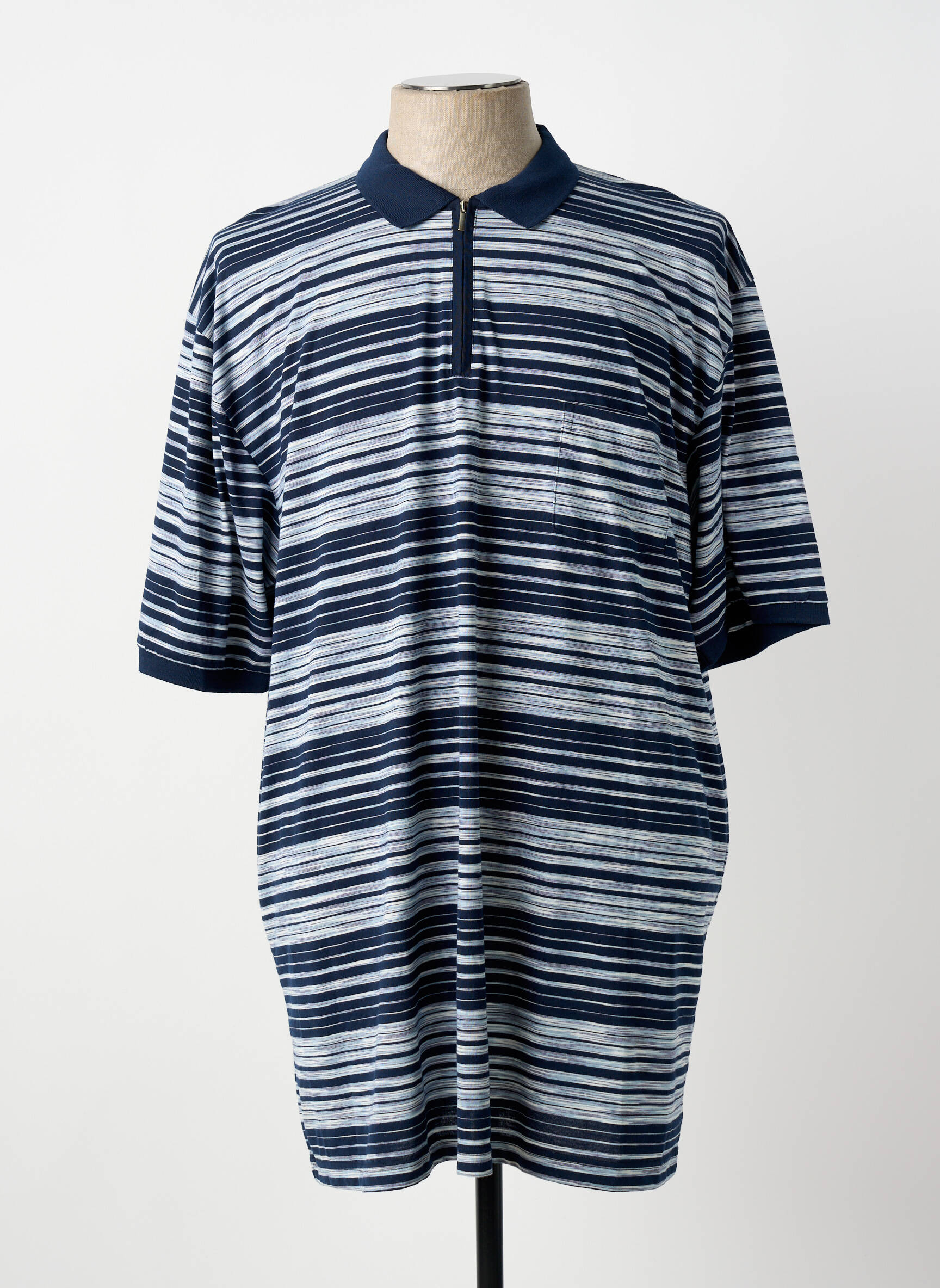 Polo jersey audinys trumpas rankovės mėlyna LOUIS VICTOR vyras