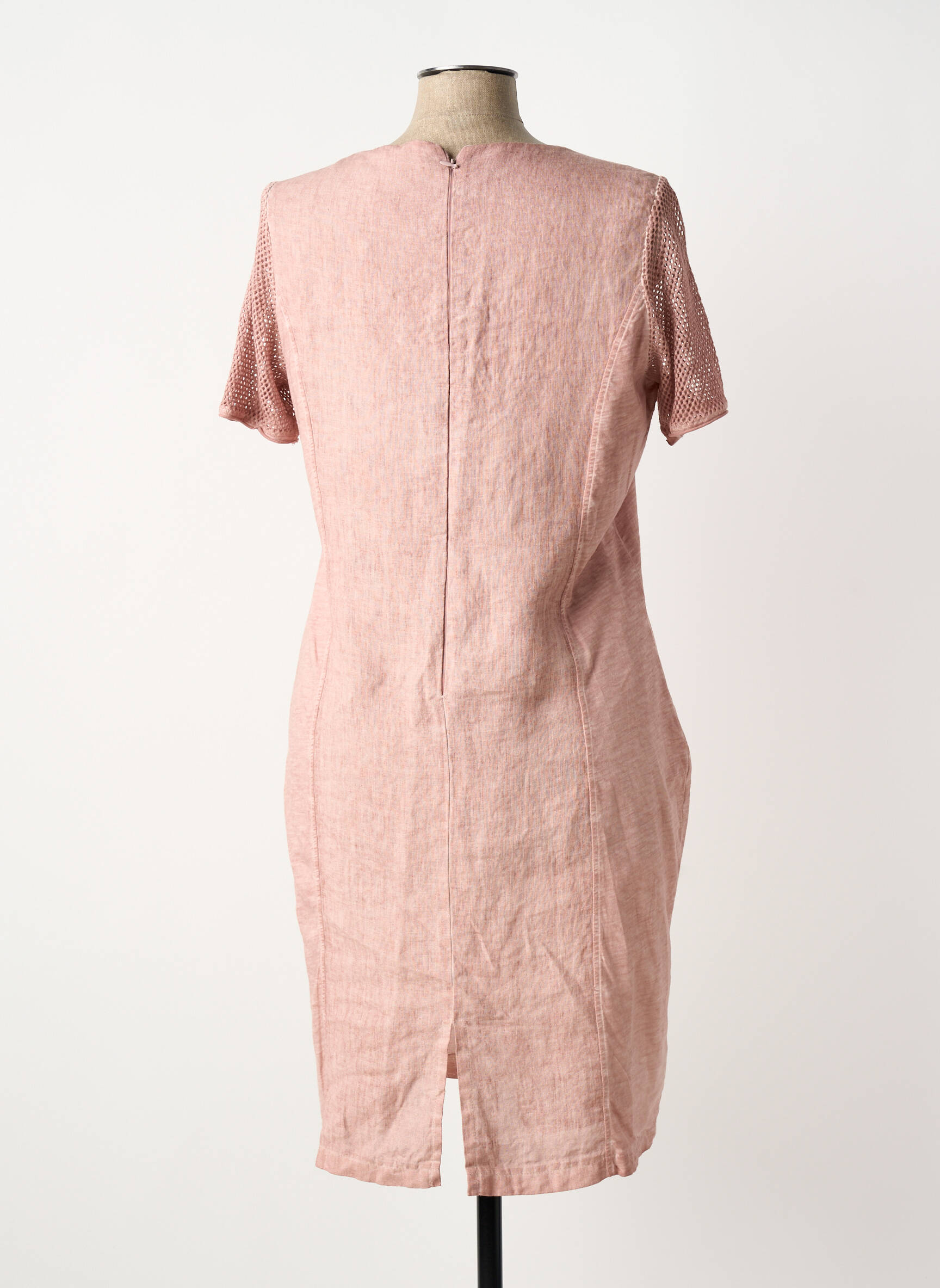 Pusilgių suknelė krepos audinys trumpas rankovės rožinė MERI & ESCA moteris