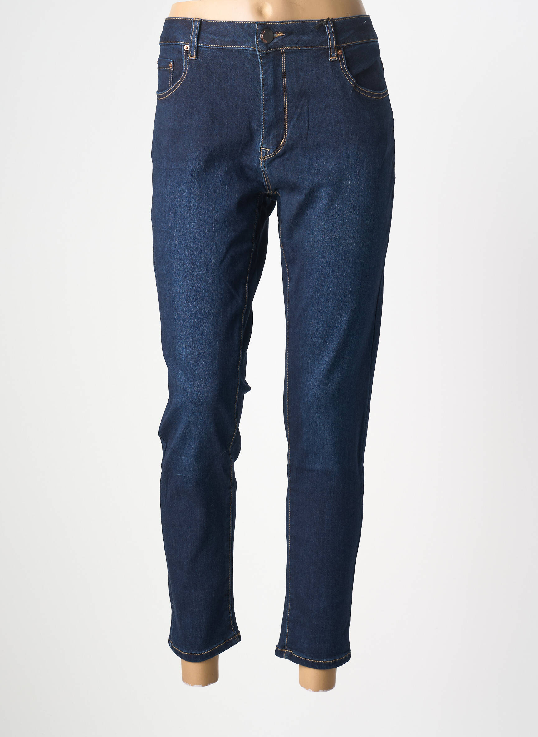 Lieknos džinsai aukšta talija aukšta talija mėlyna KY CREATION moteris