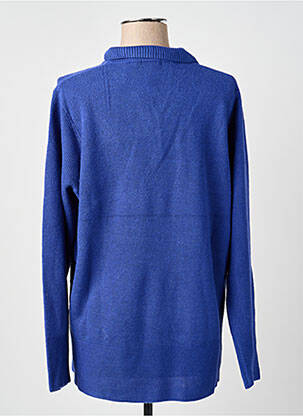 Megztinis centrinė iškirptė ilgos rankovės mėlyna CASHMERE FEELING moteris