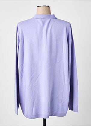 Megztinis centrinė iškirptė ilgos rankovės violetinis CASHMERE FEELING moteris