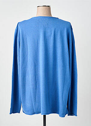 Megztinis centrinė iškirptė ilgos rankovės mėlyna CASHMERE FEELING moteris