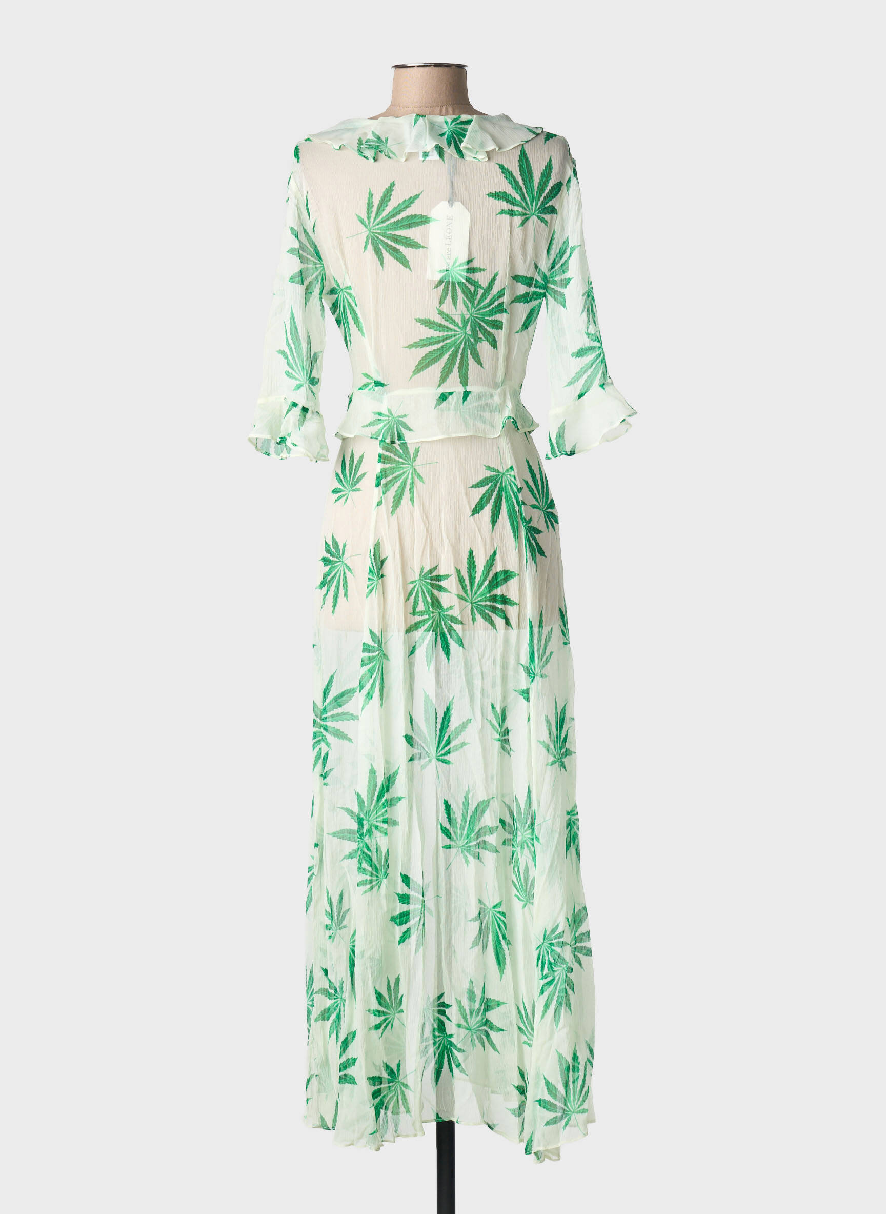 Kimono striukė col v žalias LEONE moteris