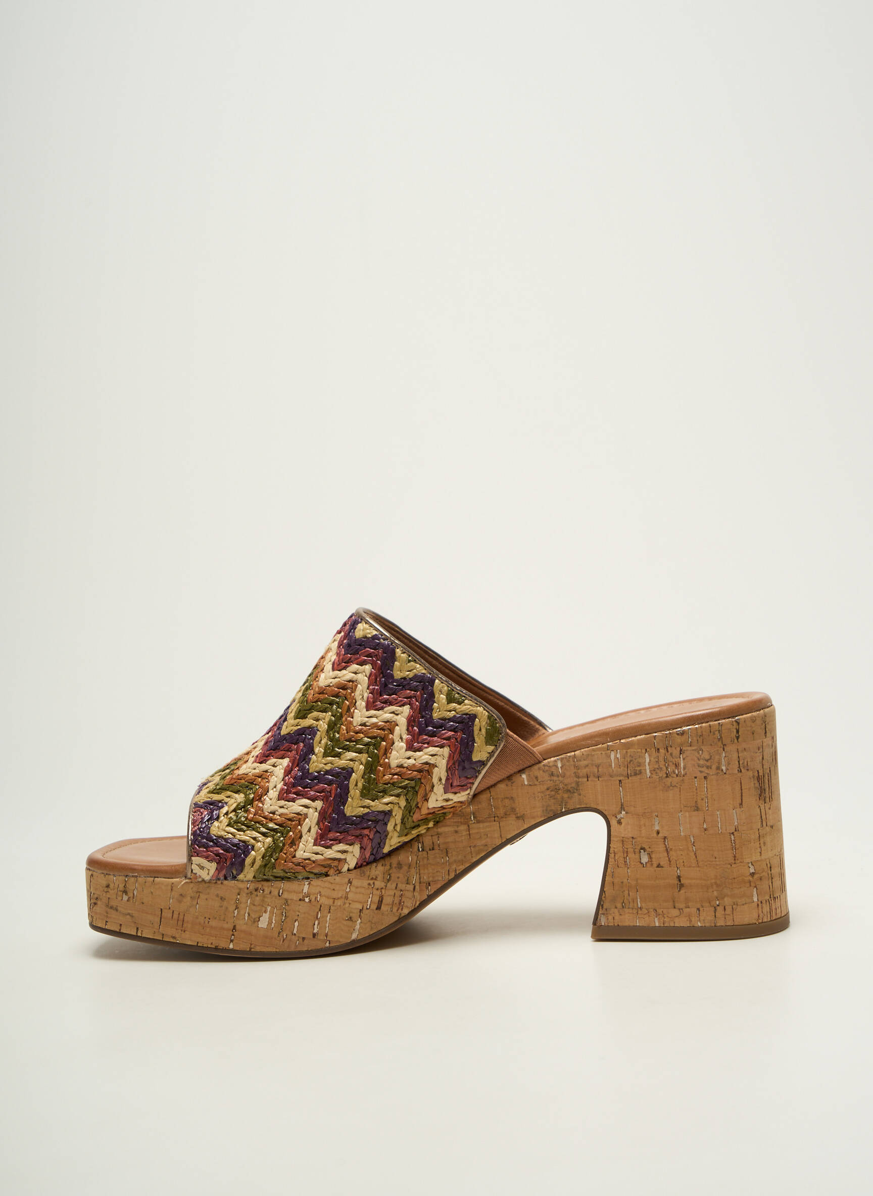 Mule/sabotai satino audinys kulnas nuo 7 iki 9 cm bežinis TAMARIS moteris