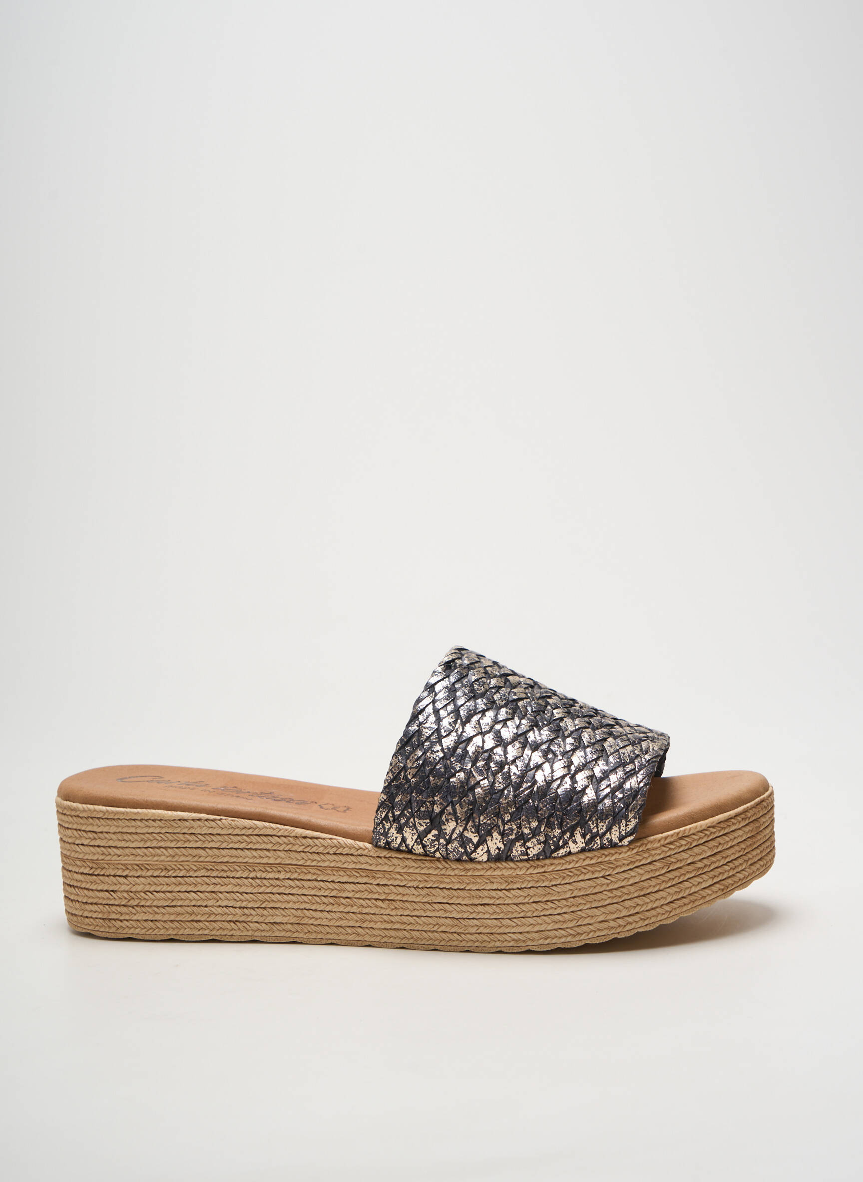 Mule/sabotai satino audinys kulnas nuo 4 iki 6 cm juodas CARLA TORTOSA moteris