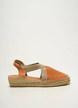 Espadrilės apvalus mygtukas plokščias kulnas iki 3 cm oranžinė TONI PONS moteris