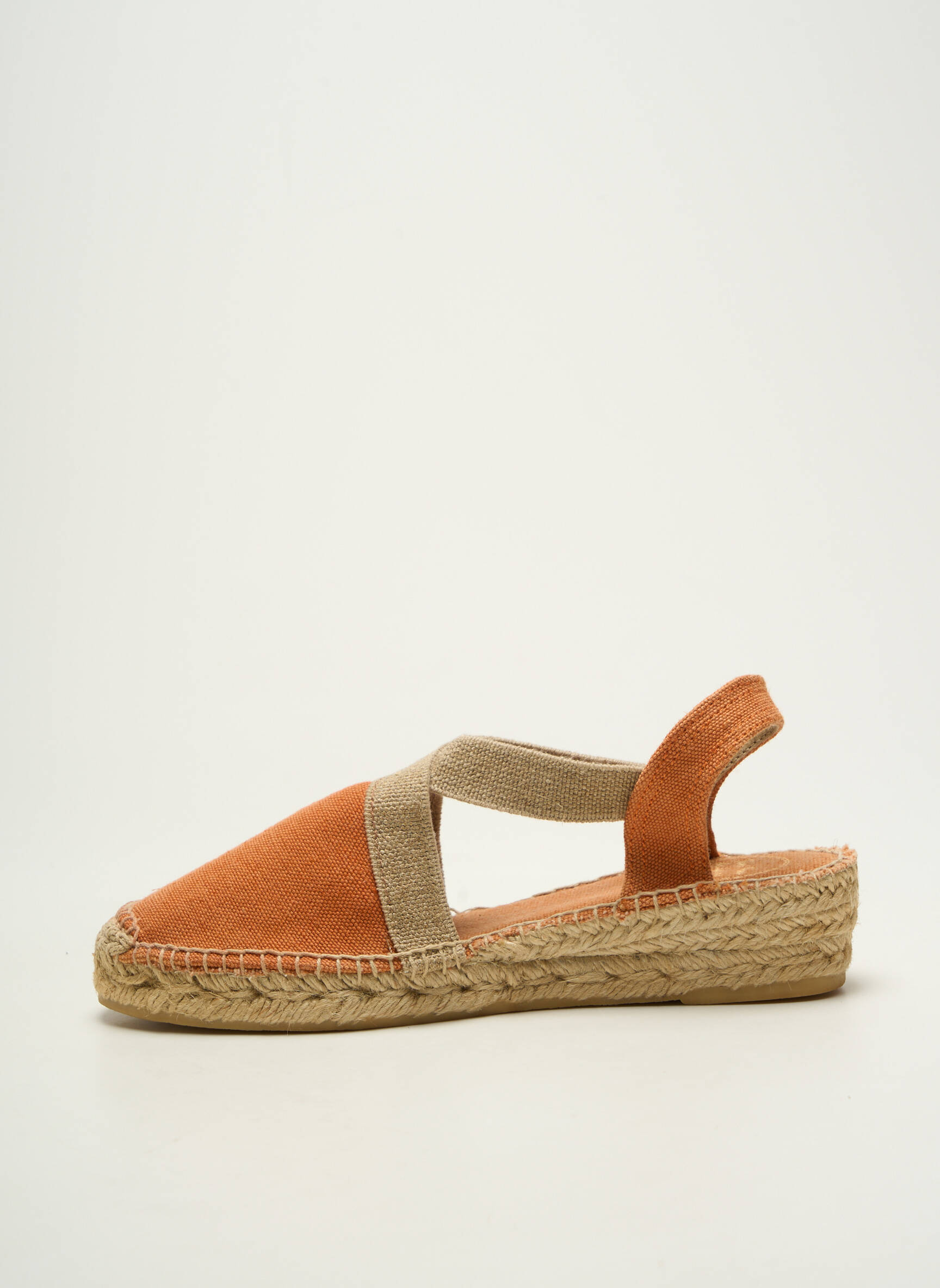 Espadrilės apvalus mygtukas plokščias kulnas iki 3 cm oranžinė TONI PONS moteris