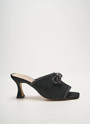 Mule/sabotai satino audinys kulnas nuo 7 iki 9 cm juodas CAPRICE moteris