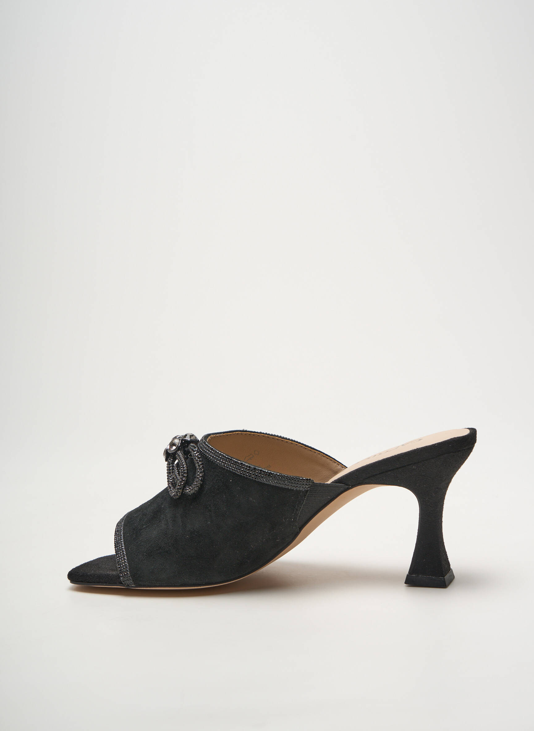Mule/sabotai satino audinys kulnas nuo 7 iki 9 cm juodas CAPRICE moteris