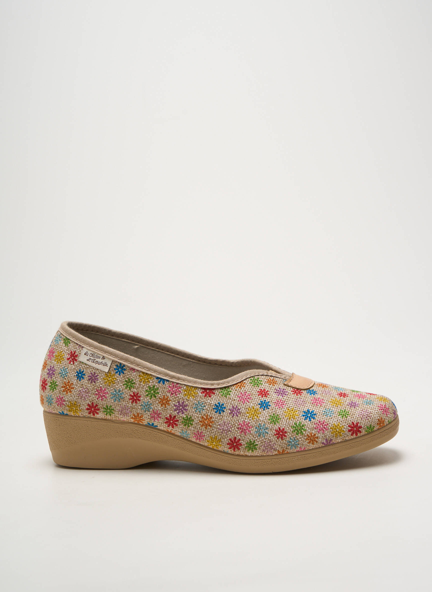 Bateliai/pantofliai apvalus mygtukas plokščias kulnas iki 3 cm bežinis LA MAISON DE L'ESPADRILLE moteris