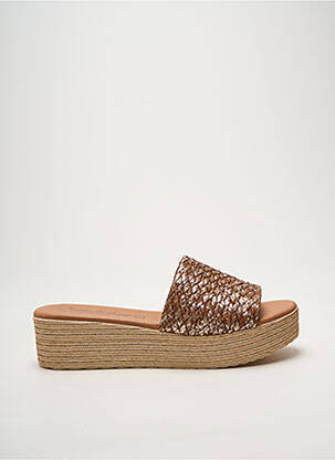 Mule/sabotai satino audinys kulnas nuo 4 iki 6 cm rudas CARLA TORTOSA moteris
