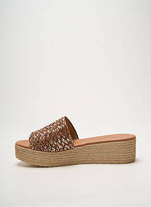 Mule/sabotai satino audinys kulnas nuo 4 iki 6 cm rudas CARLA TORTOSA moteris
