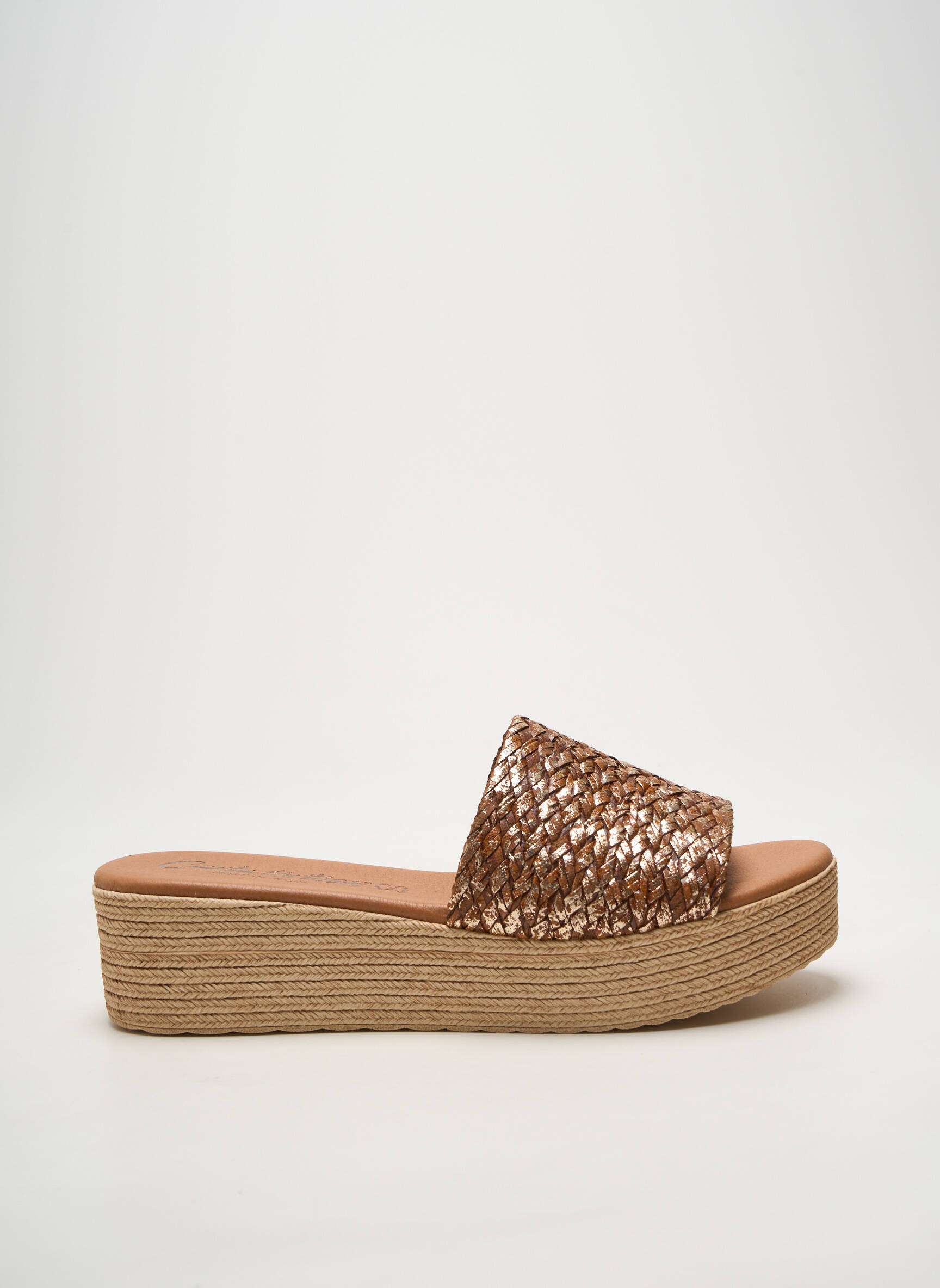 Mule/sabotai satino audinys kulnas nuo 4 iki 6 cm rudas CARLA TORTOSA moteris
