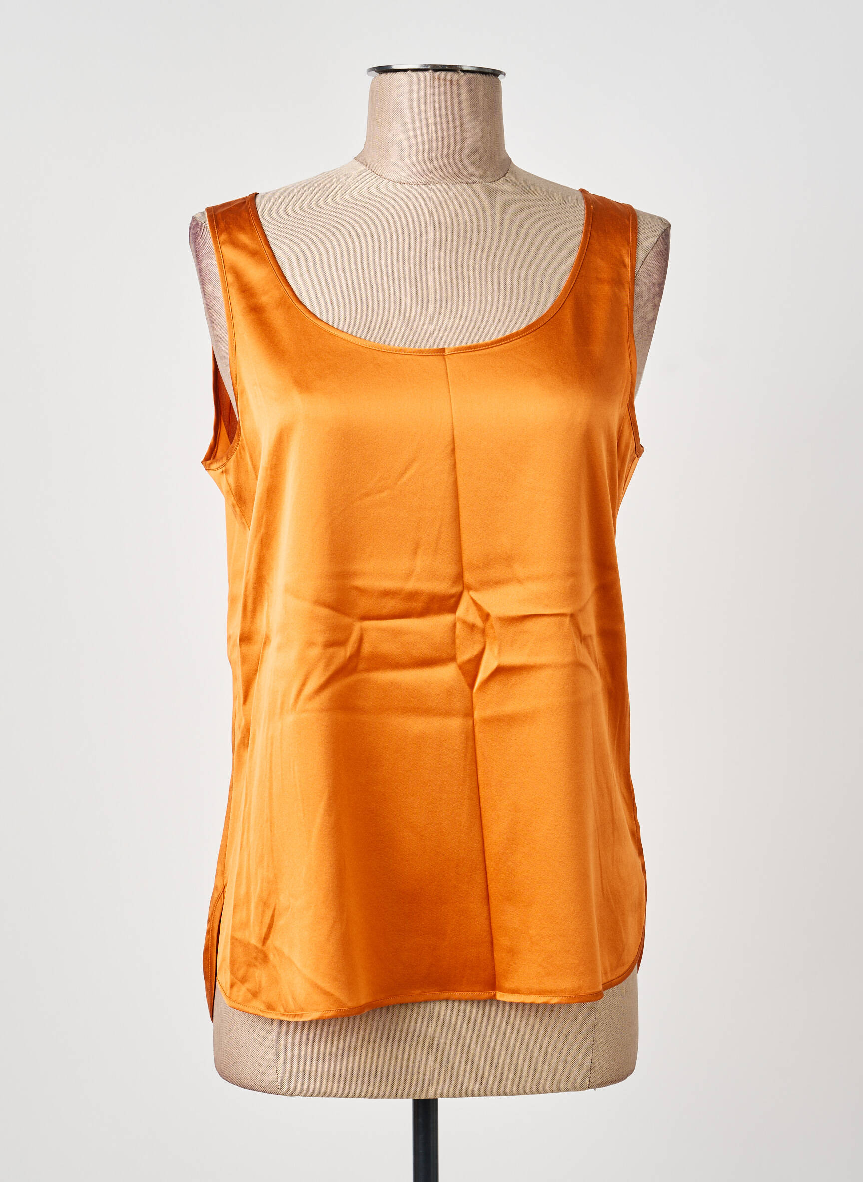 Viršūnė centrinė iškirptė be rankų oranžinė MAX MARA moteris