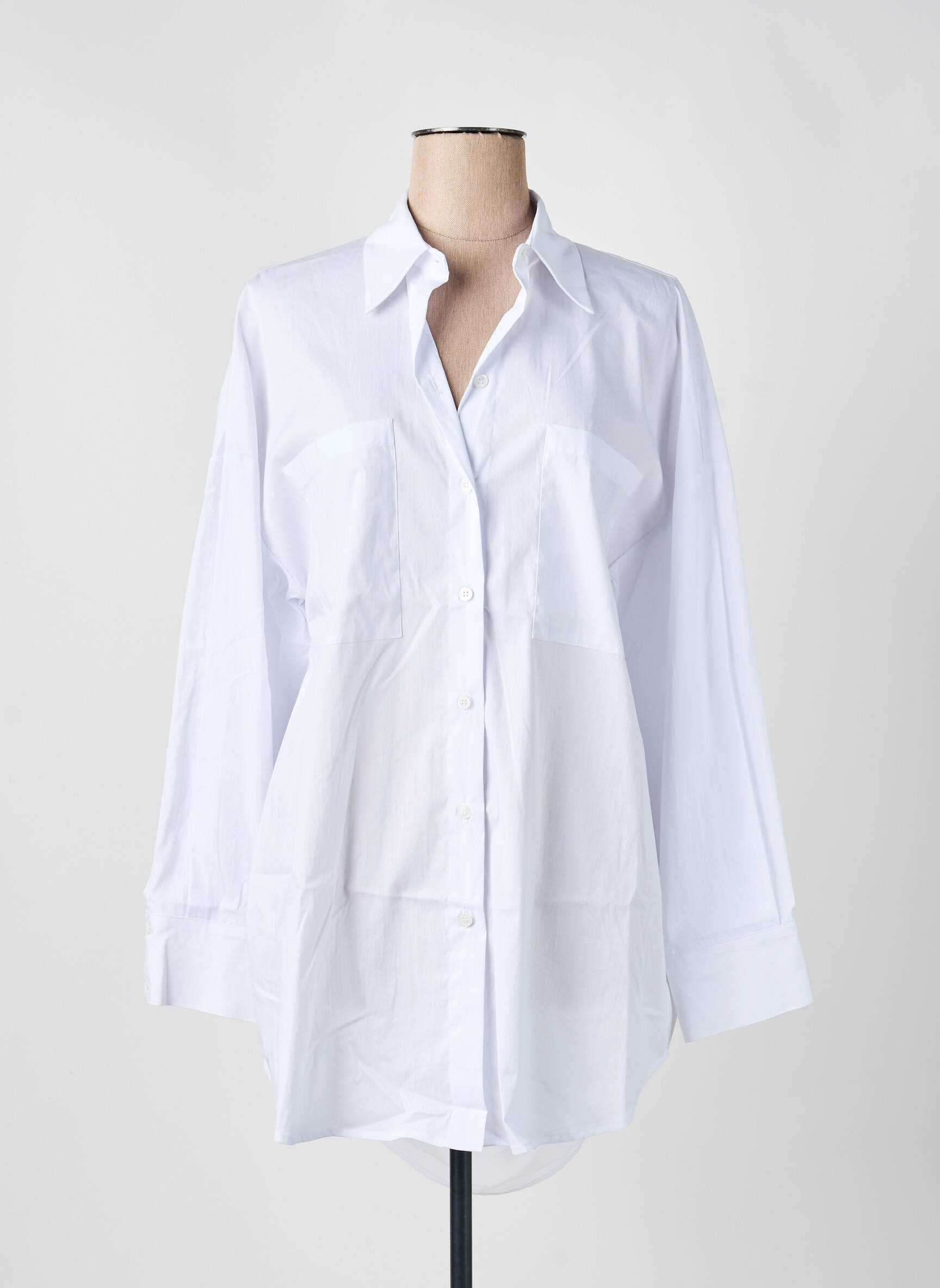 Ilgų rankovių tunika marškinių apykaklė baltas PIER ANTONIO GASPARI moteris