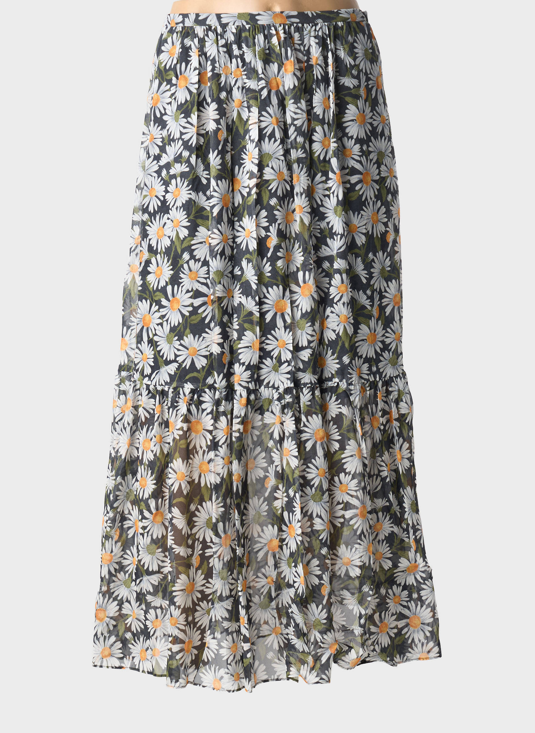 Ilgas sijonas sklandi forma juodas WEEKEND MAXMARA moteris