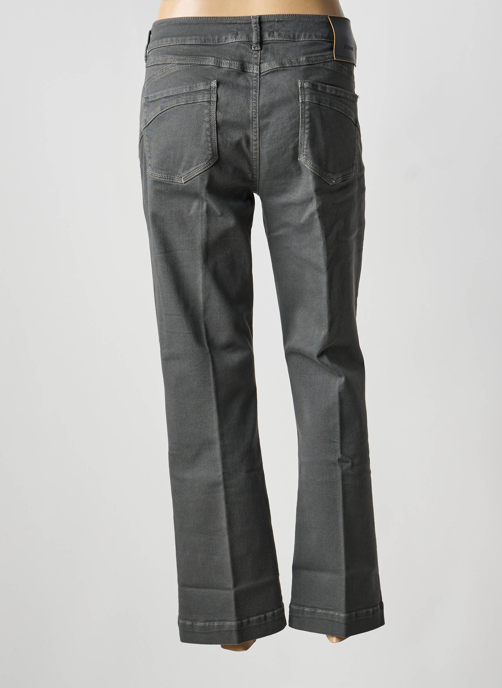 Bootcut džinsai aukšta talija aukšta talija pilka SPORTMAX moteris