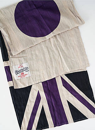 Šalikas popelinos audinys, kuris pasižymi lygiu ir tankiu paviršiumi. violetinis SUPERDRY moteris