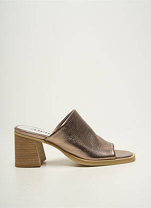 Mule/sabotai lygus audinys kulnas nuo 4 iki 6 cm rudas MYMA moteris