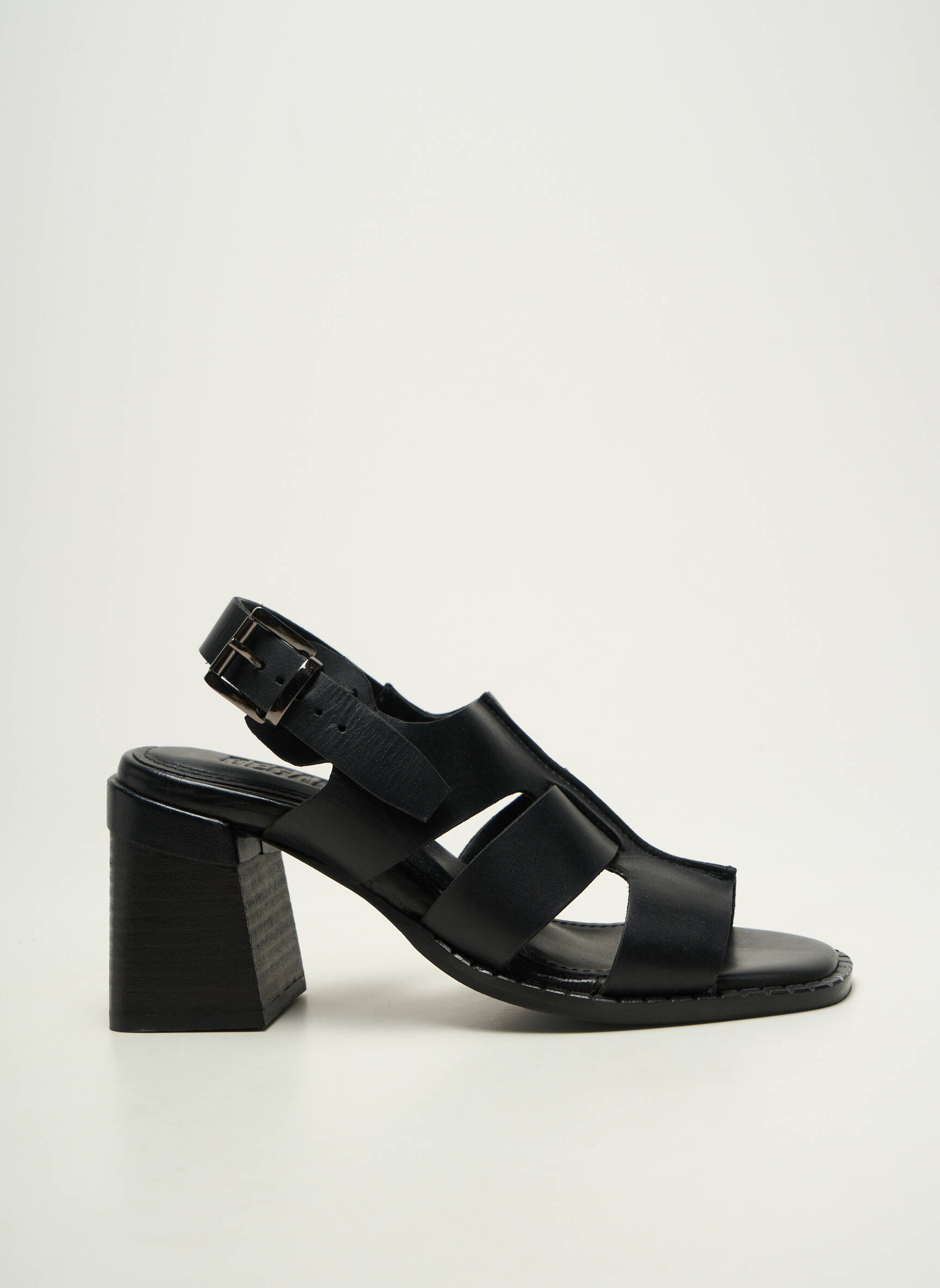 Sandalai/nu pėdos lygus medžiaga kulnas nuo 7 iki 9 cm juodas REGARD moteris