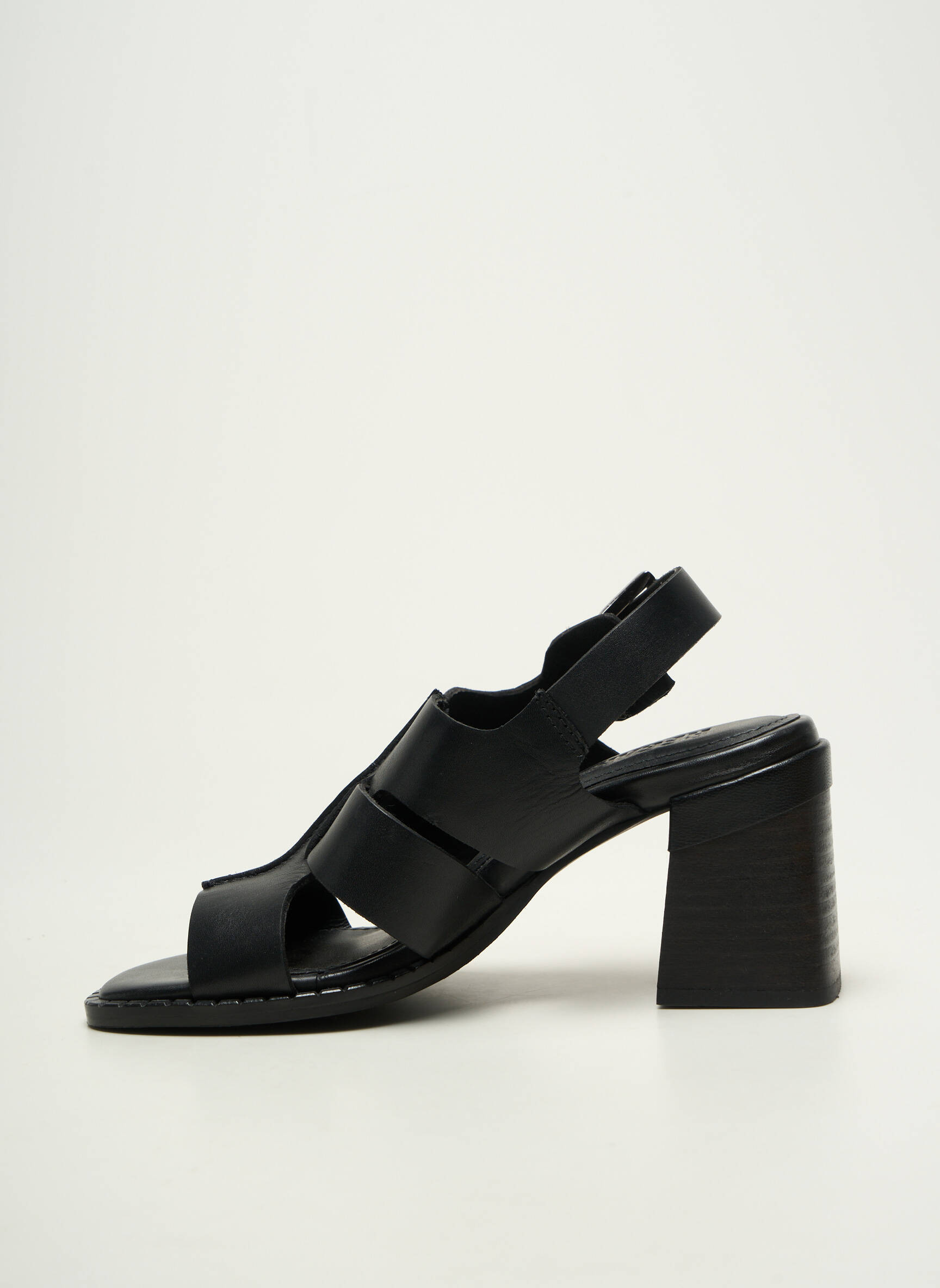 Sandalai/nu pėdos lygus medžiaga kulnas nuo 7 iki 9 cm juodas REGARD moteris