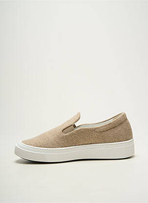 Slip-on batai apvalus mygtukas plokščias kulnas iki 3 cm bežinis MAX MARA moteris