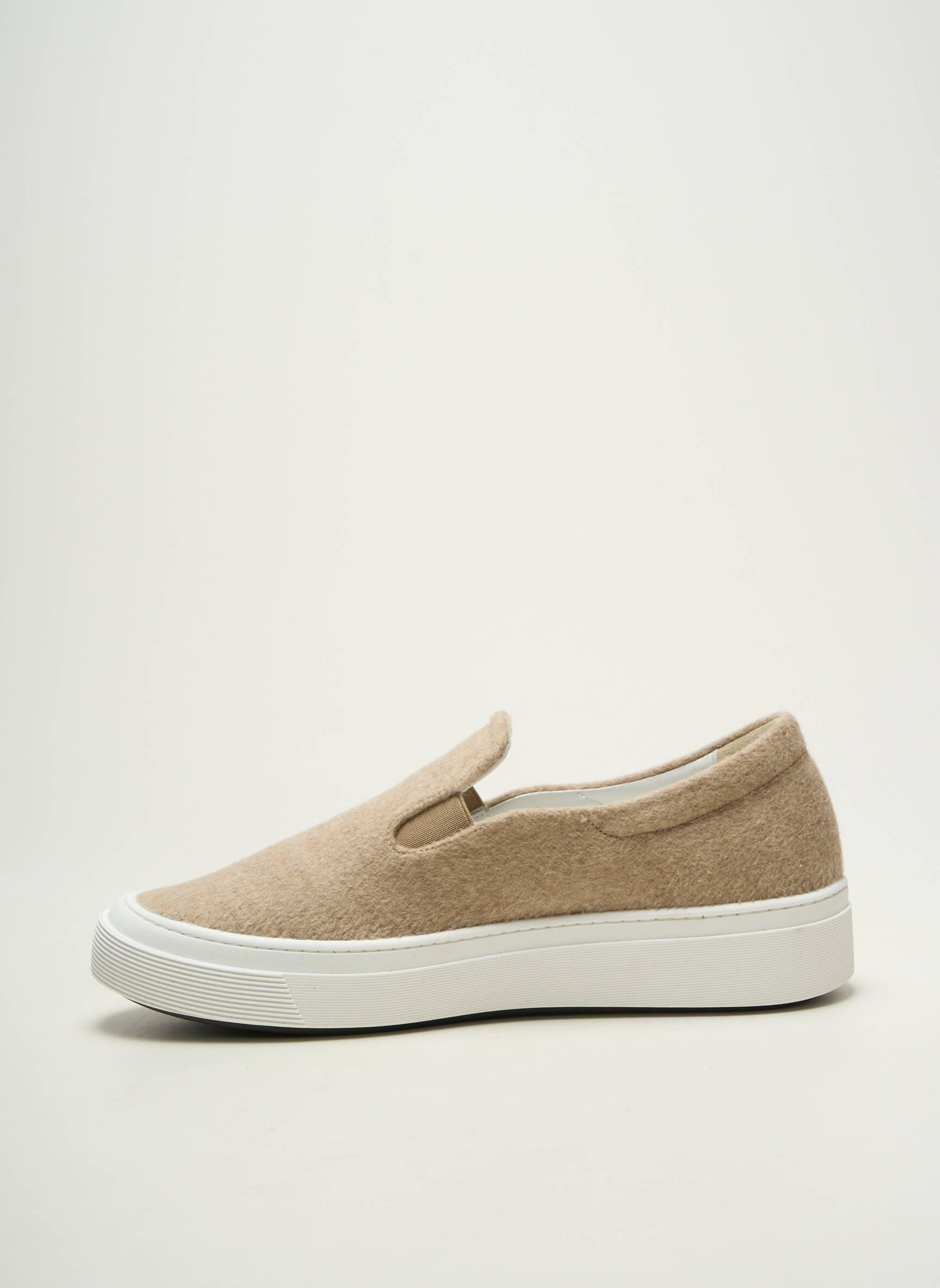 Slip-on batai apvalus mygtukas plokščias kulnas iki 3 cm bežinis MAX MARA moteris