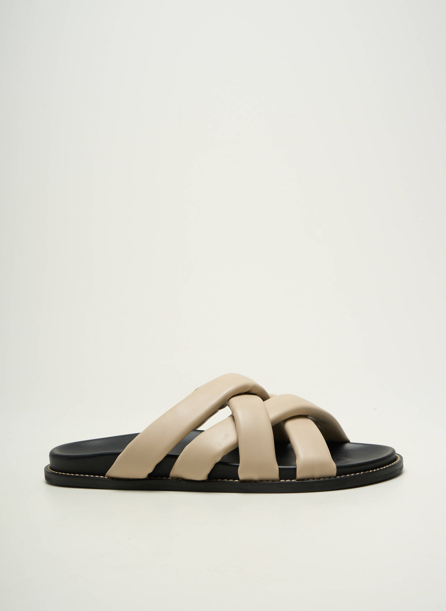 Mule/sabotai atvira pabaiga plokščias kulnas iki 3 cm bežinis MM BY MAXMARA moteris