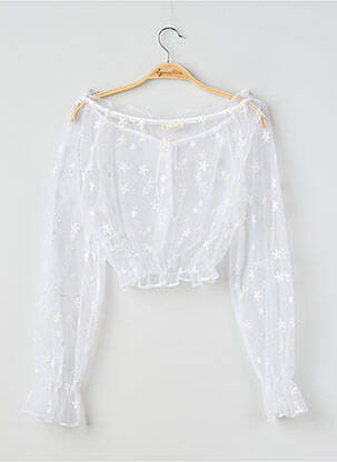 Viršūnė apvalus kaklas ilgos rankovės baltas FOR LOVE & LEMONS moteris