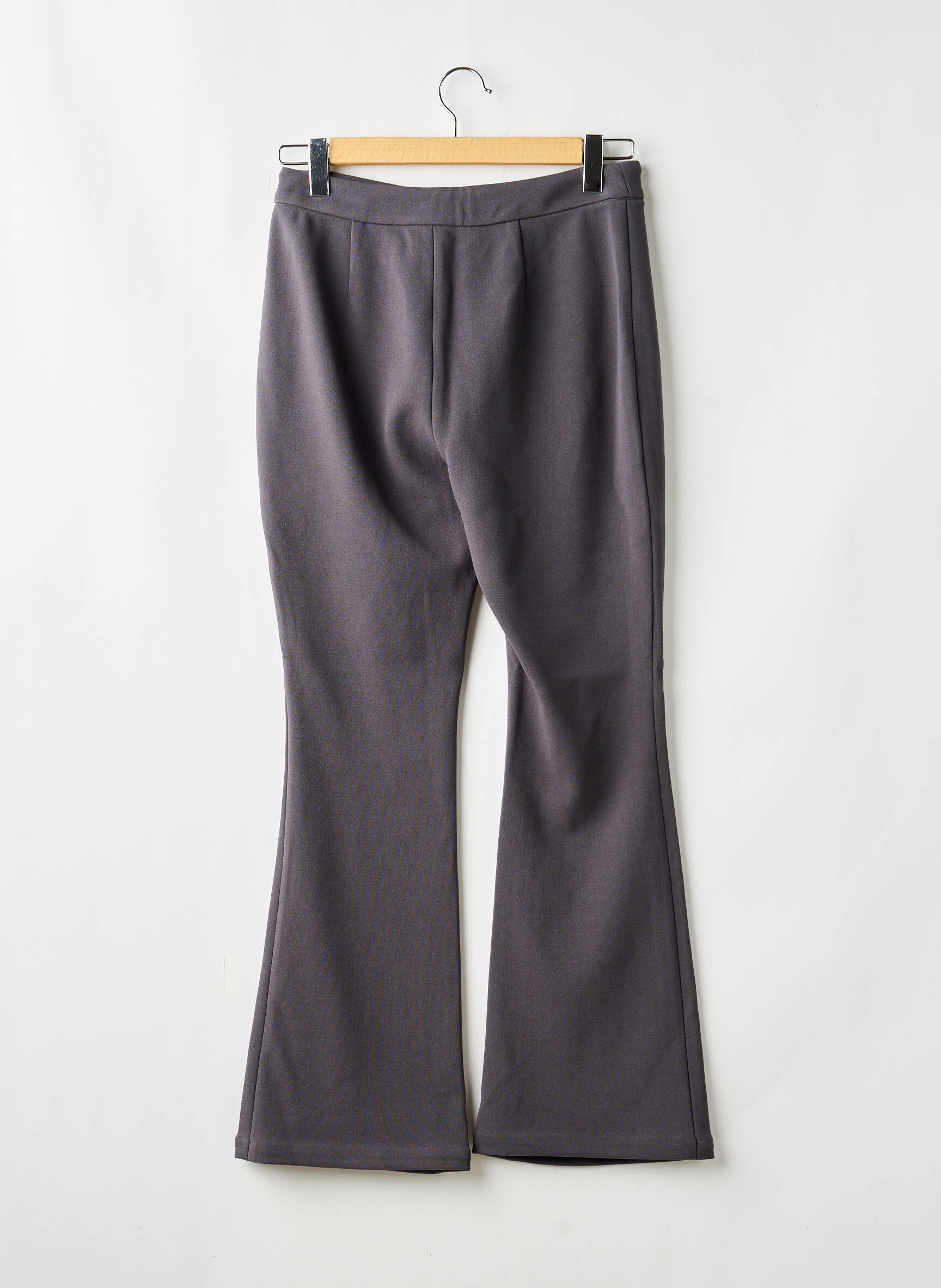 Platus džinsas užtrauktukas po atvartu su kabliu aukšta talija pilka MESHKI moteris