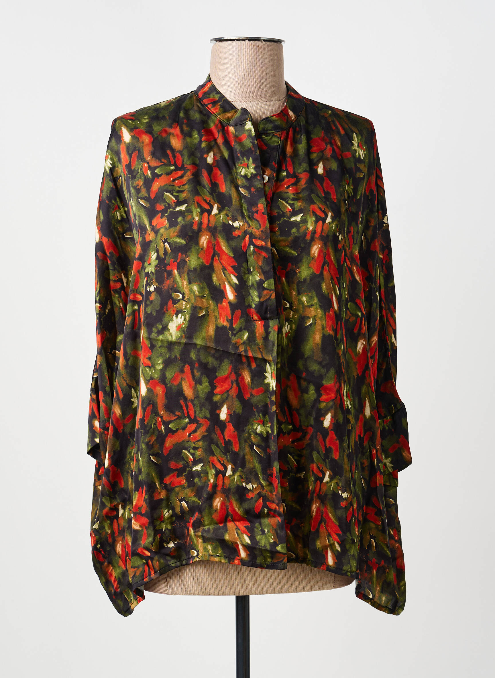 Bluzonai 3/4 rankovės 3/4 rankovės žalias PAKO LITTO moteris
