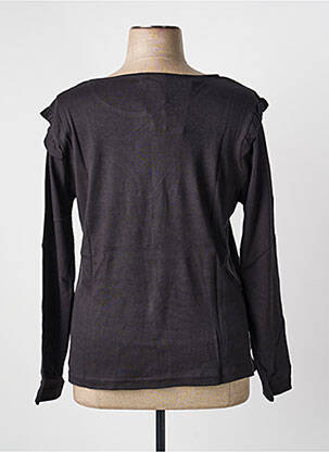 T-marškinys ilgos rankovės ilgos rankovės juodas SHEEGO moteris