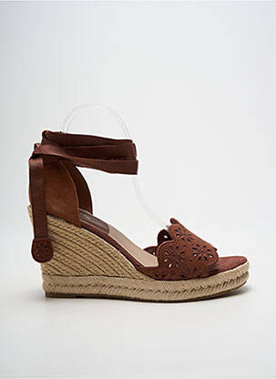 Espadrilės šnervių uždarymas 10 cm ir daugiau aukštakulniai rudas TAMARIS moteris