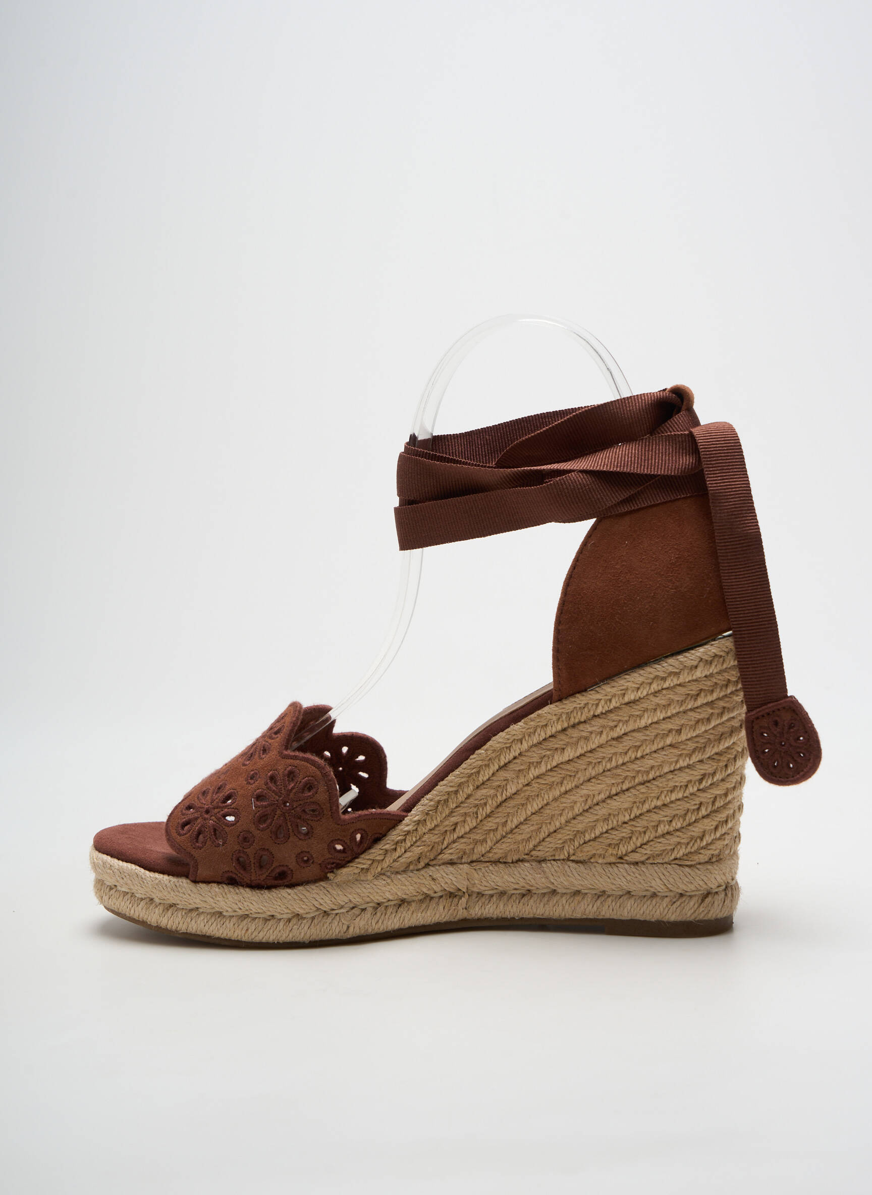 Espadrilės šnervių uždarymas 10 cm ir daugiau aukštakulniai rudas TAMARIS moteris
