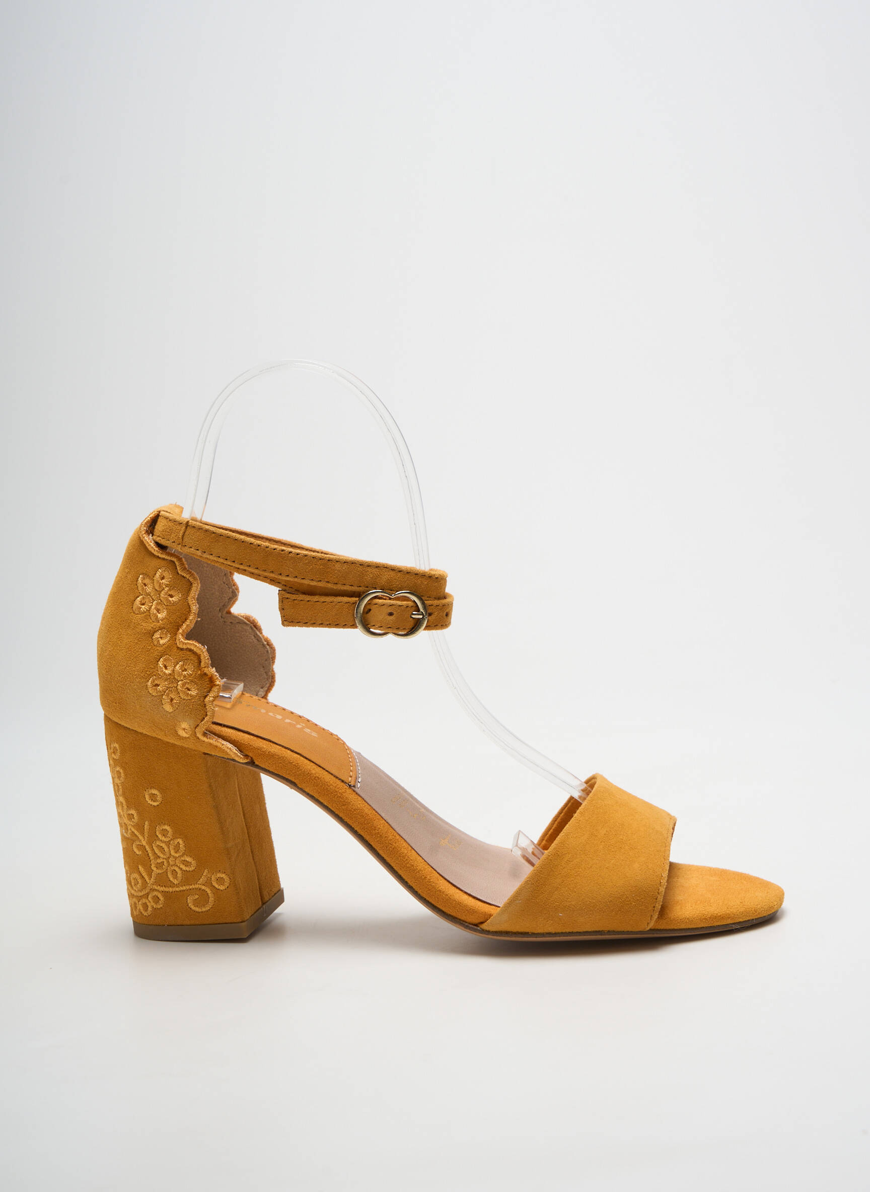Sandalai/nu pėdos užsegimas su kaklo detalėmis kulnas nuo 7 iki 9 cm geltona TAMARIS moteris