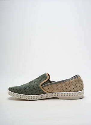 Slip-on batai apvalus mygtukas plokščias kulnas iki 3 cm žalias RIVIERAS moteris