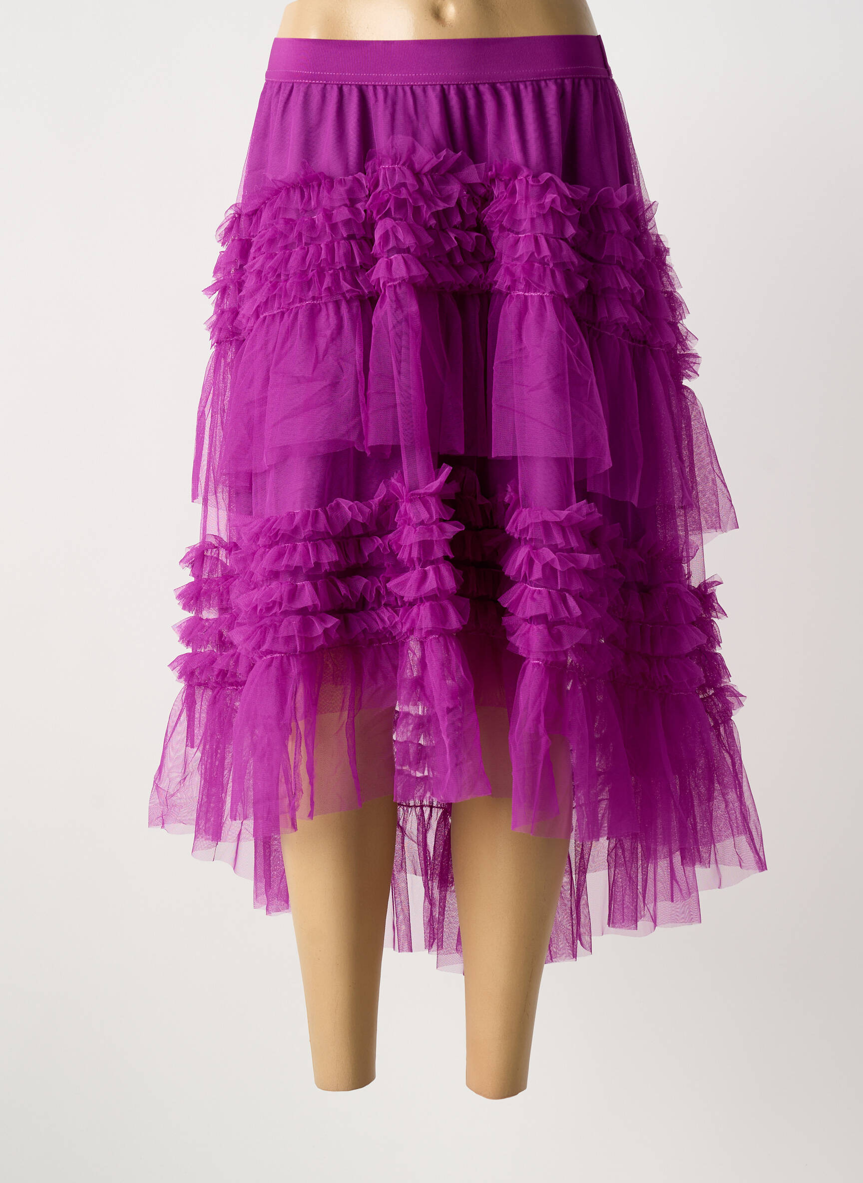 Pusilgis sijonas elastinė dydis violetinis APRIL VINTAGE moteris