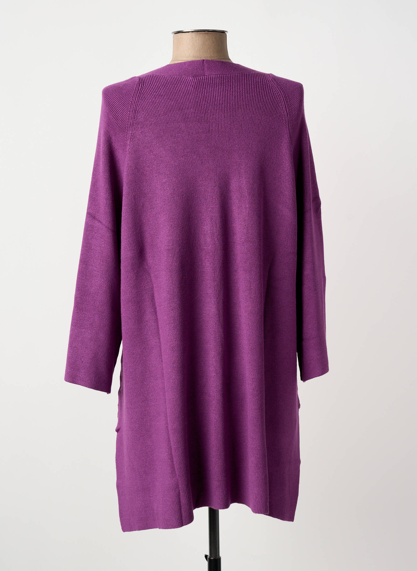 Tunikinis megztinis tamprumas 3/4 rankovės violetinis MASAI moteris