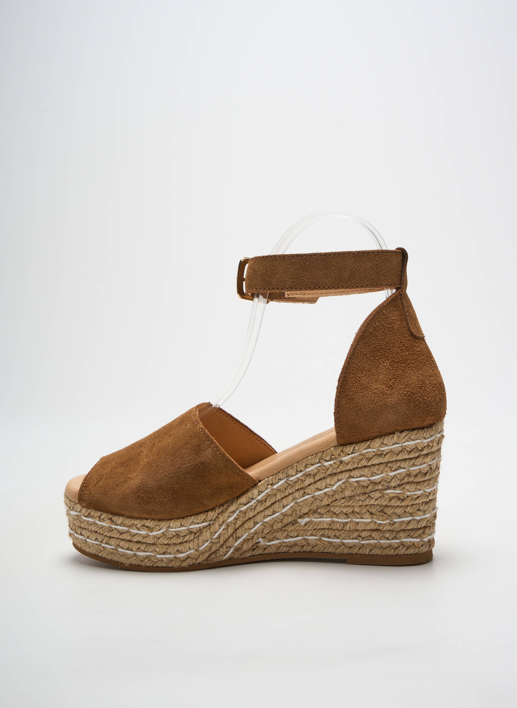 Espadrilės nubuko audinys kulnas nuo 7 iki 9 cm rudas HEINE moteris
