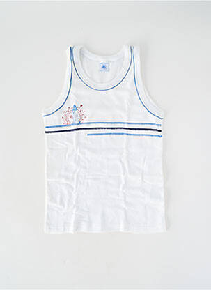 Marškiniai be rankovių tamprumas be rankų mėlyna PETIT BATEAU berniukas