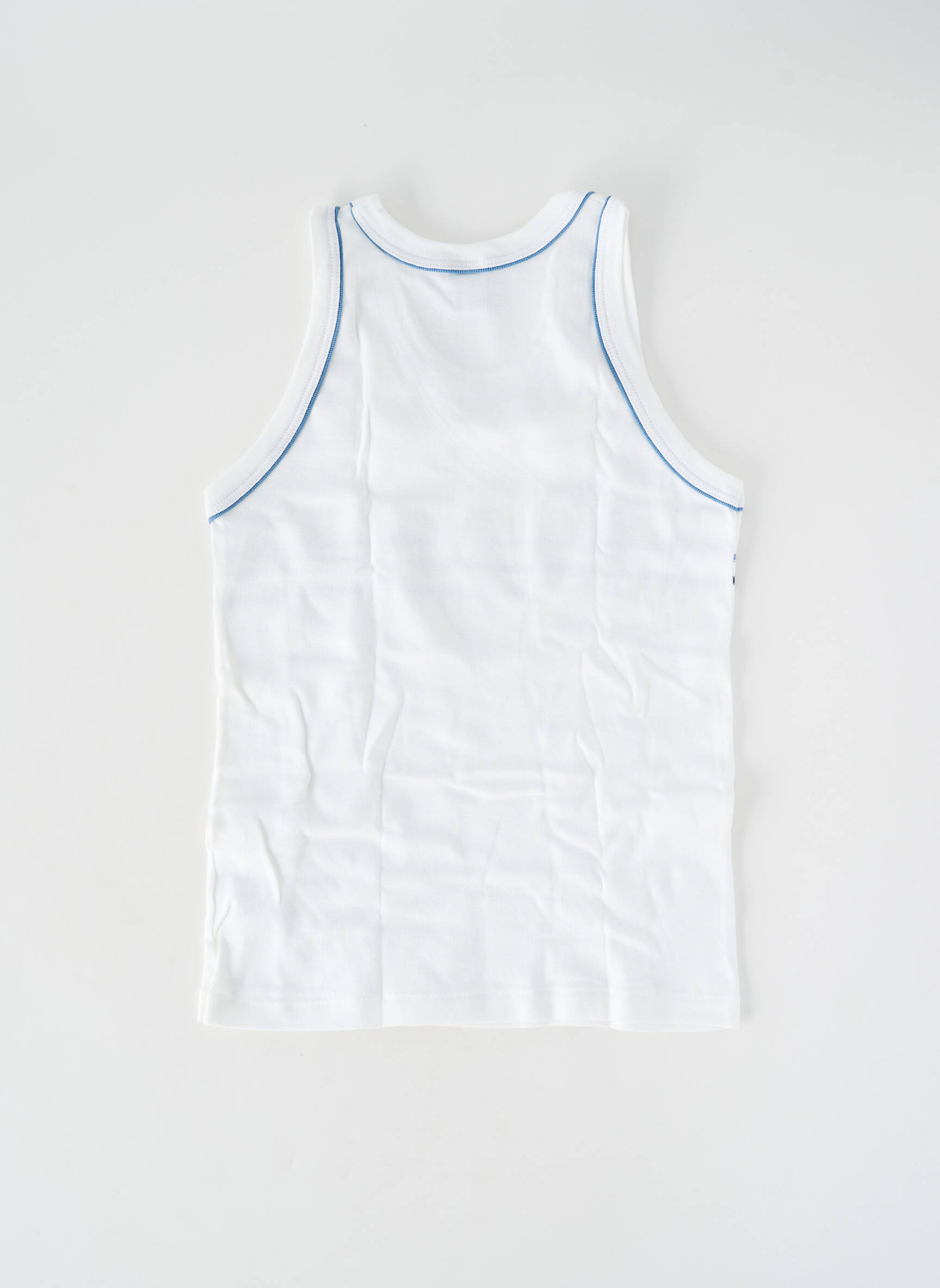 Marškiniai be rankovių tamprumas be rankų mėlyna PETIT BATEAU berniukas
