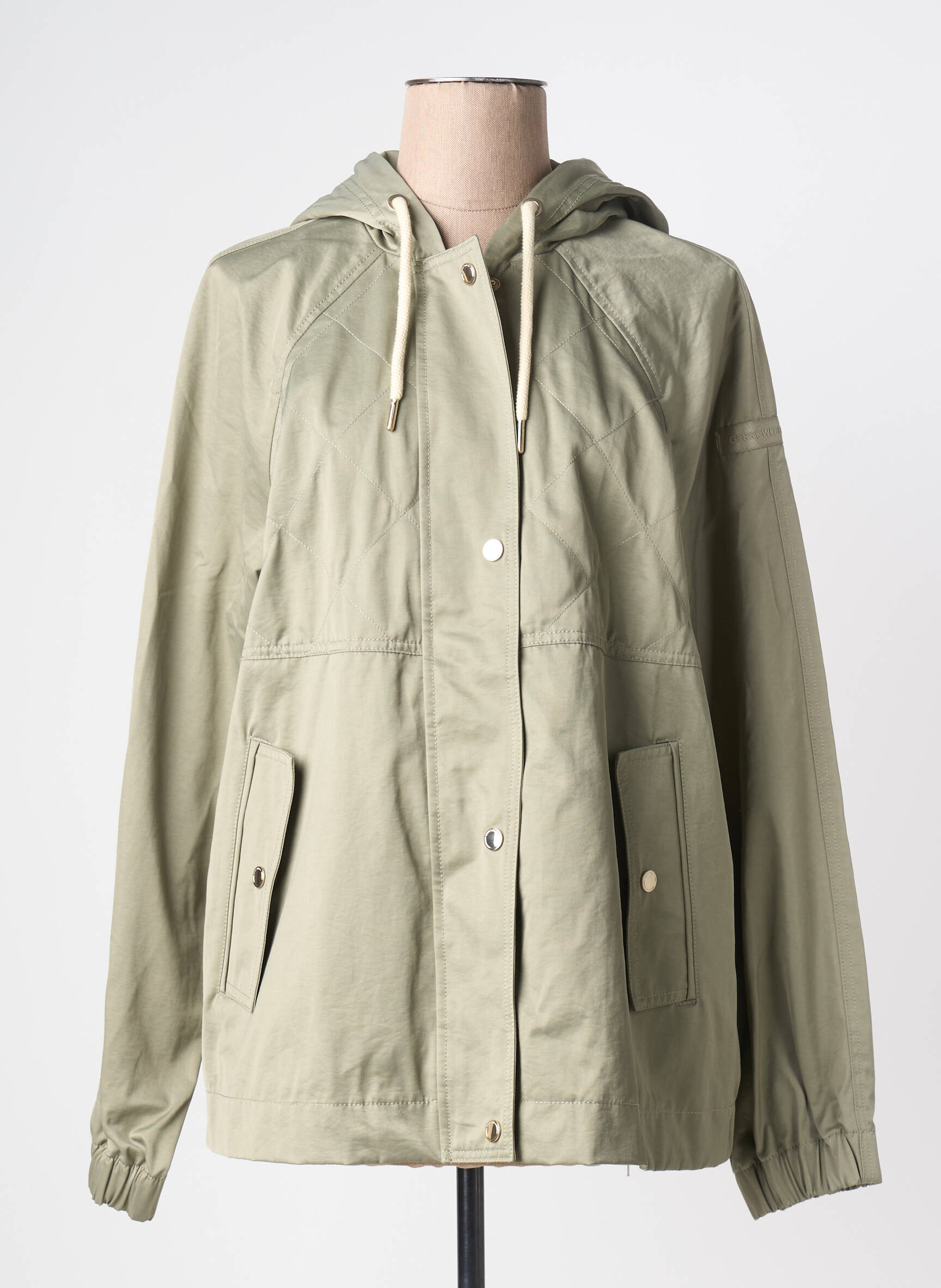 Parka priekinis užtrauktukas su gobtuvu žalias GERRY WEBER moteris