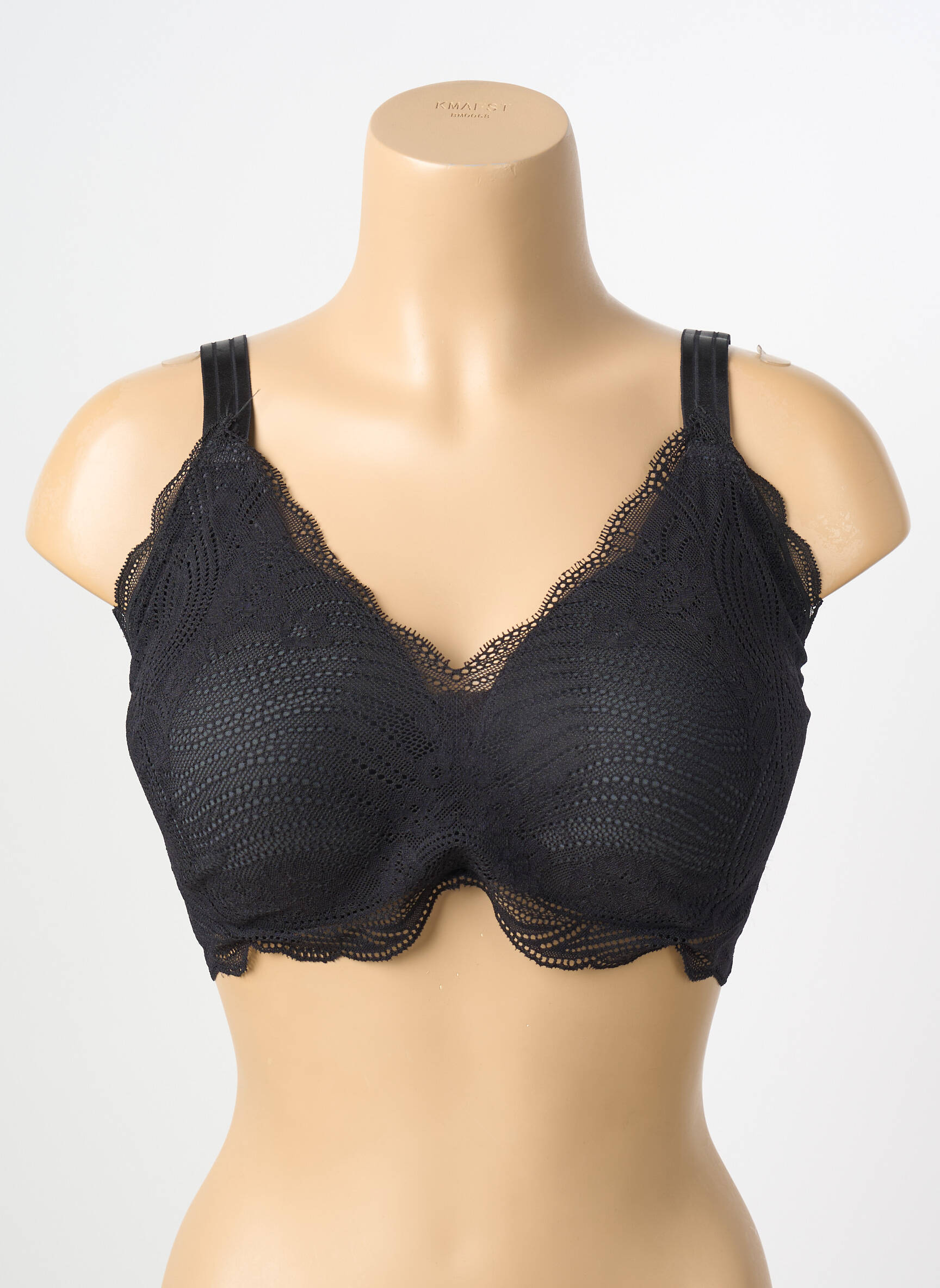 Liemenėlė be rėmo push-up liemenėlė su aukštu palaikymu juodas TRIUMPH moteris